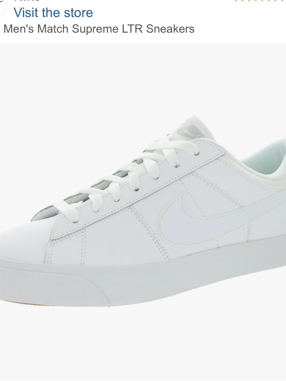 Nike White Low-Top Leather Sneakers